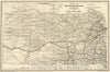 Historic Map - Map Showing The Atchison Topeka & Santa Fe Railroad and its Auxilary Roads in the State of Kansas, 1886, G.W. & C.B. Colton - Vintage Wall Art