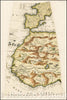 Historic Map - Western Africa, North Africa, Spain, Balearic Islands- Globe Gore, 1692, Vincenzo Maria Coronelli - Vintage Wall Art