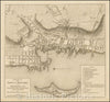 Historic Map - A Plan of the Town of Newport in Rhode Island. Surveyed, 1777, William Faden - Vintage Wall Art