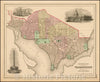 Historic Map - Georgetown And The City Of Washington The Capitol of the United States of America, 1857, Joseph Hutchins Colton - Vintage Wall Art