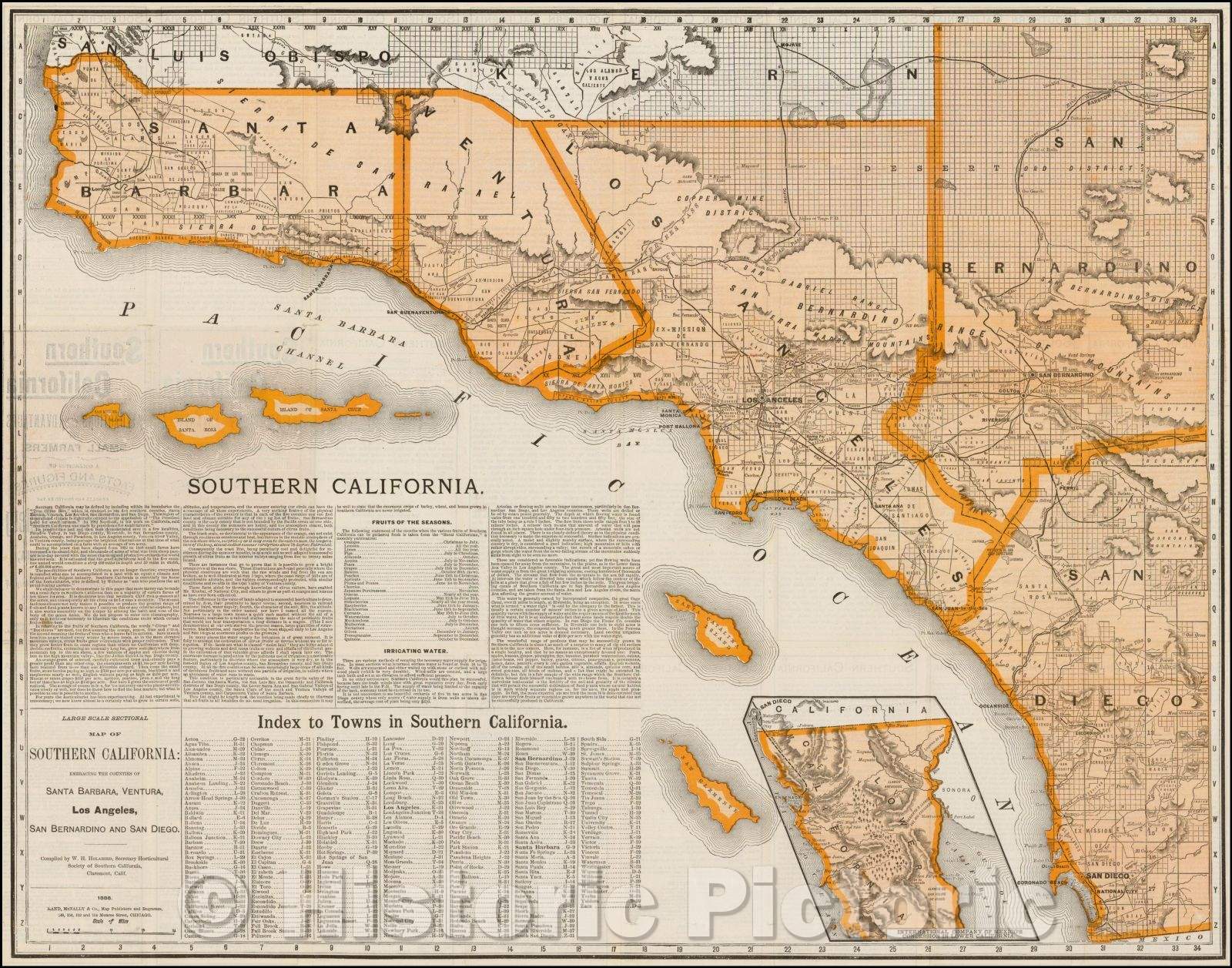 Map Aouther Southern California Map Wall