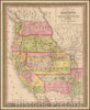 Historic Map - The State Of California, The Territories Of Oregon, Washington, Utah & New Mexico, 1853, Thomas, Cowperthwait & Co. v4