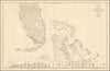 Historic Map - Sea chart of Florida and the Bahamas/Hola I. Florida con los Canales de Bahama y Providencia, segun los trabaj, 1867 - Vintage Wall Art