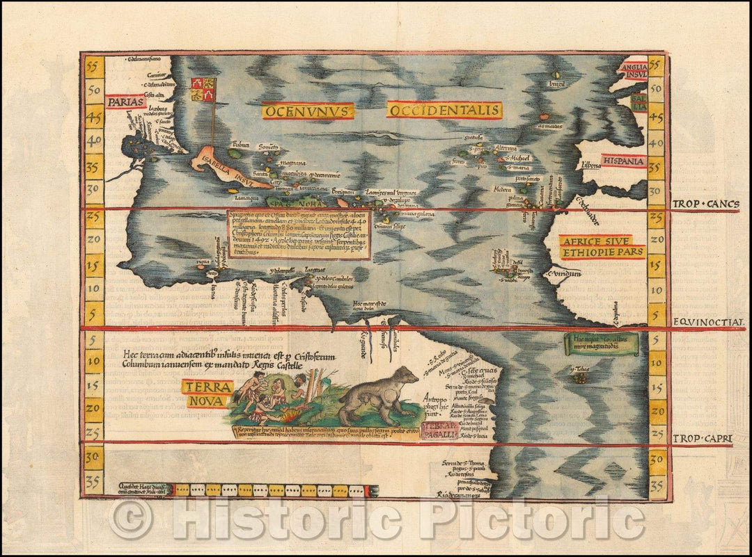 Historic Map - Oceani Occidentalis Seu Terrae Novae Tabula The Admiral's Map, 1522, Lorenz Fries v3