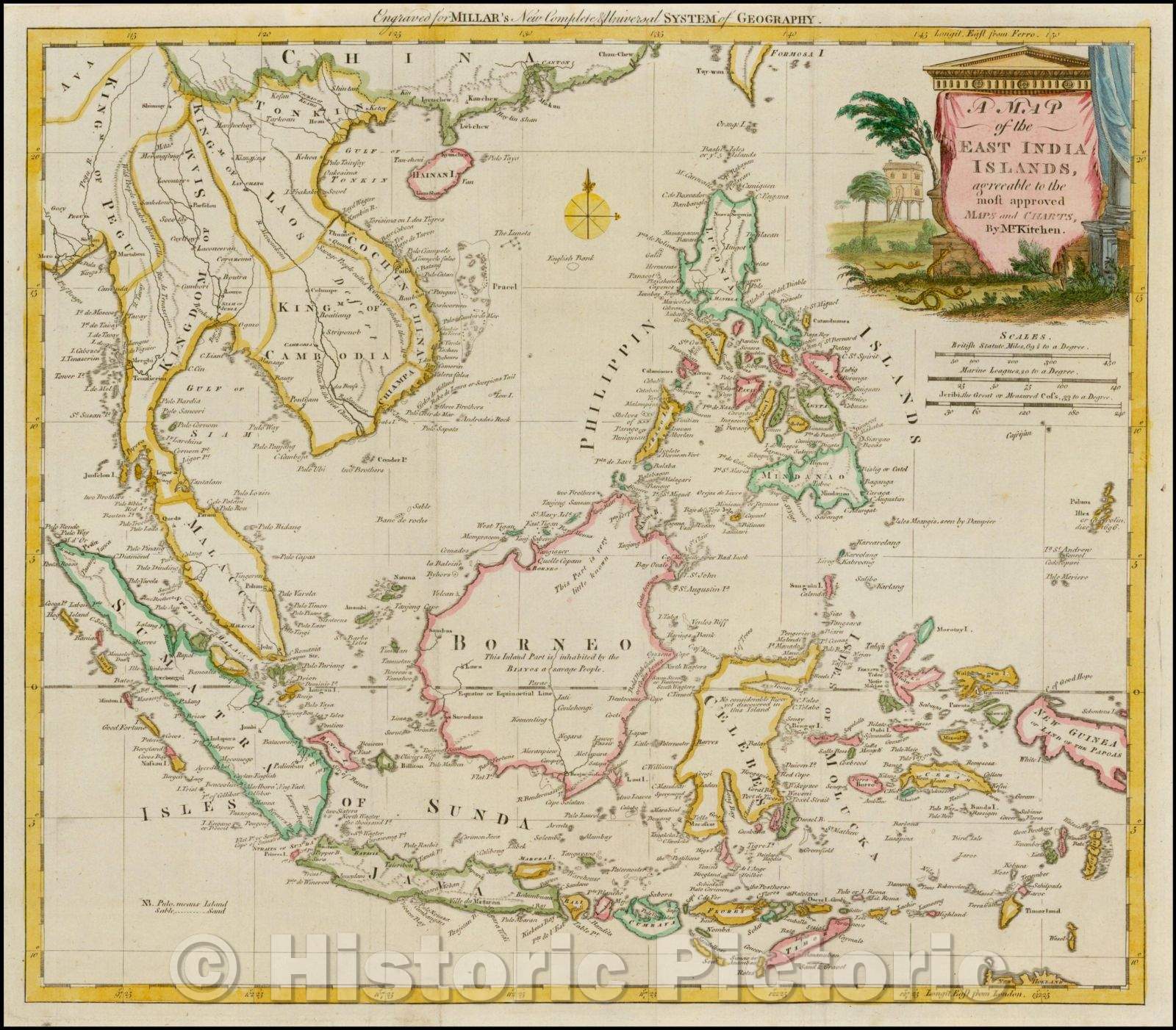 Historic Map - East India Islands, agreeable to the most approved Maps and Charts, 1770, Thomas Kitchin - Vintage Wall Art