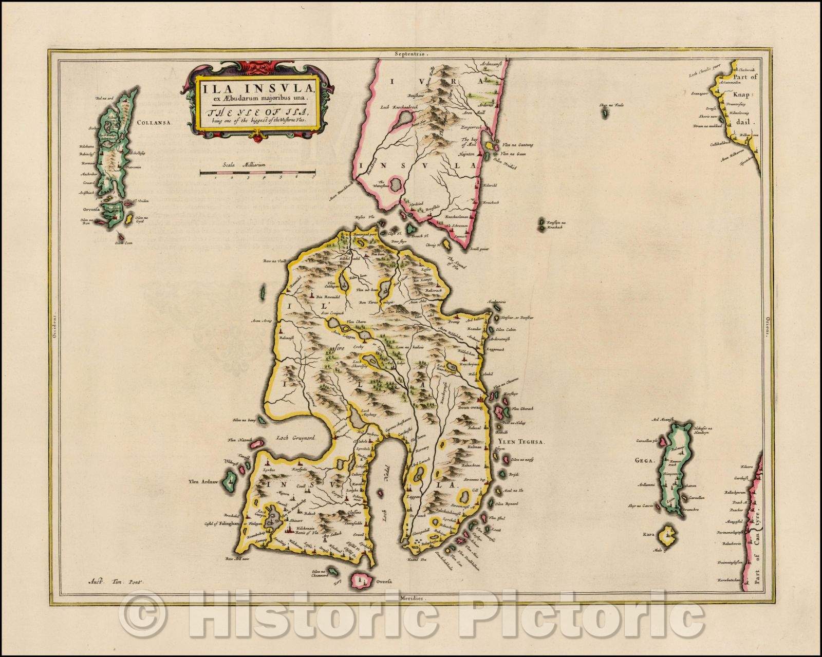 Isula Map Historic Map - Ila Insula ex Aebudarum majoribus una - The Yle of Ila ...