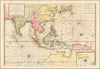 Historic Map - Australia and Indian Ocean/Carte des Costes de L'Asie sur L'ocean Contenant les Bancs Isles et Costes, 1710, Johannes Covens - Vintage Wall Art