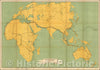 Historic Map - Eastern Hemisphere, Australia, New Zealand, Hawaii: Air Mail Routes, 1937 - Vintage Wall Art