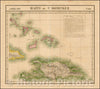 Historic Map - Amer. Sep. No. 68. Haiti ou St. Domingue includes Bahamas and Eastern Cuba, 1825, Philippe Marie Vandermaelen - Vintage Wall Art