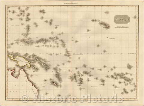Historic Map - Polynesia (Hawaii to Australia), 1812, John Pinkerton v1