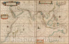 Historic Map - t Wester Deel van Oost Indien Streckende van C. de bona & 't Ooster Deel van Oost Indien :: Indian Ocean, Australia, Abel Tasman's 1644 Voyage, 1659 - Vintage Wall Art