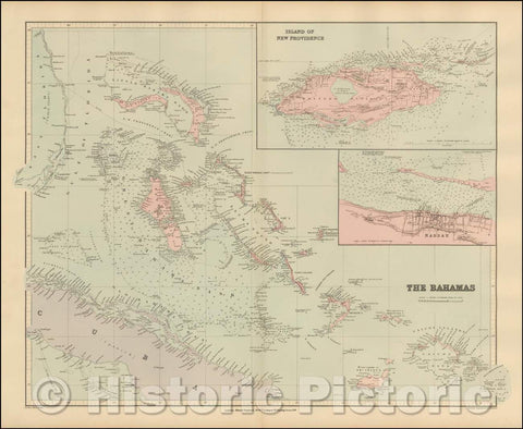 Historic Map - The Bahamas, 1896, Edward Stanford v2