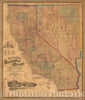 Historic Map - Map of the States of California and Nevada, 1876, Warren Holt v2