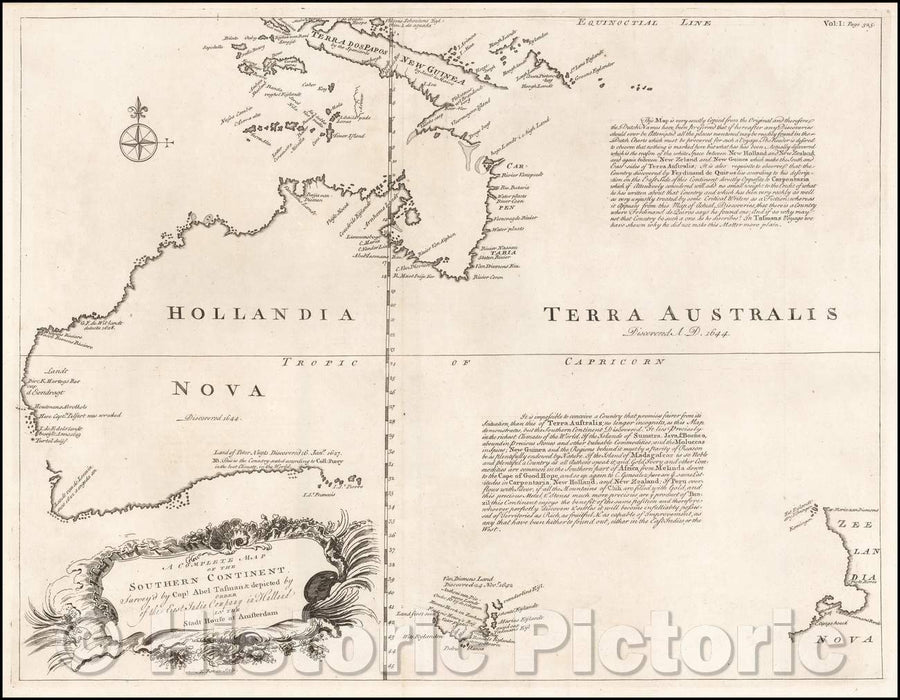 Historic Map - Australia A Complete Map of the Southern Continent Surv ...