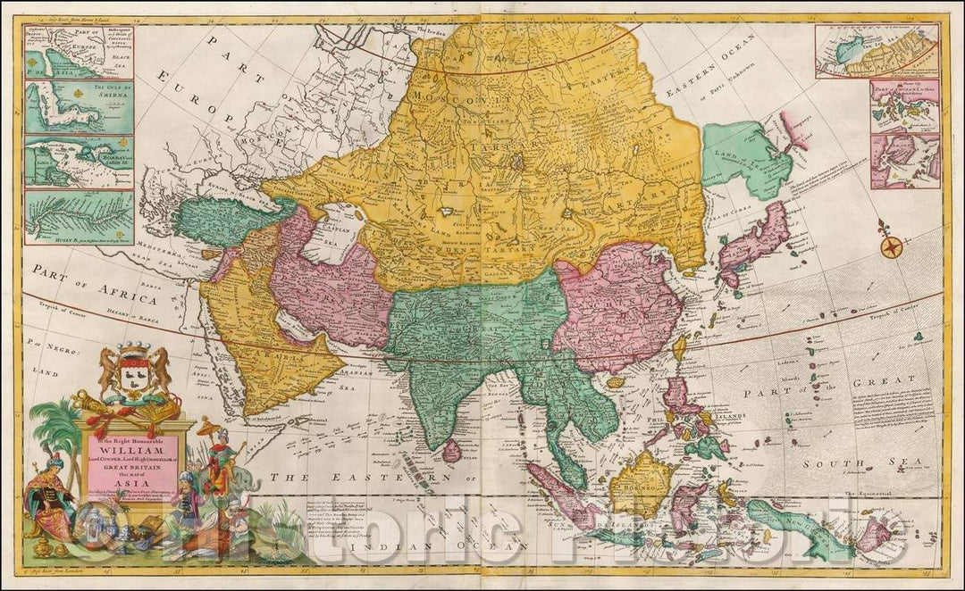 Asia History Map Historic Map - This Map of Asia according to ye Newest & Most Accurate ...