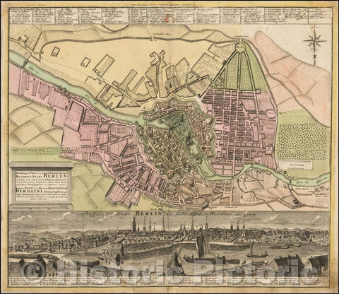 Historic Map - Die Konigl. Preus. u. Churf. Brandenburg. Residenz-Stadt Berlin, 1740, Homann Heirs v1