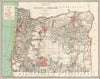 Historic Map - State of Oregon, 1884, U.S. General Land Office - Vintage Wall Art
