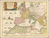 Historic Map - Romani Imperii qua Occidens est descriptio geographica.1637/Roman Empire of the West is only a search 1637, 1637, Nicolas Sanson - Vintage Wall Art