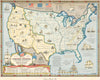 Historic Map - United States Showing Boundaries Established After The Louisiana Purchase and Florida Acquisition, 1958, Karl Smith - Vintage Wall Art