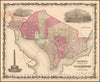 Historic Map - Johnson's Georgetown and The City of Washington The Capital of the United States of America, 1863, Benjamin Ward - Vintage Wall Art