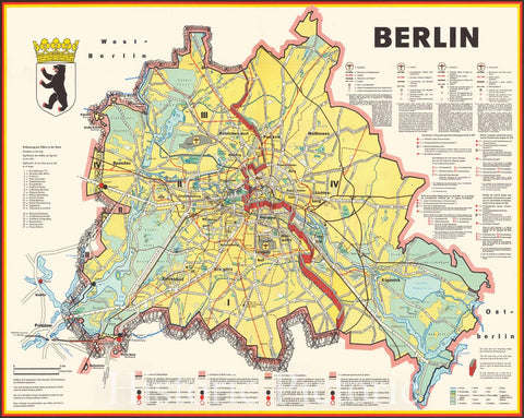Historic Map - Berlin, Germany, 1963, Presse- und Informationsamt des Landes Berlin - Vintage Wall Art