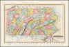 Historic Map - Pennsylvania, 1822, Fielding Lucas Jr. - Vintage Wall Art