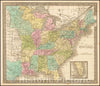 Historic Map - United States (Massive Iowa and Wisconsin Territories), 1842, Jeremiah Greenleaf - Vintage Wall Art