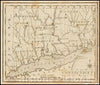 Historic Map - Connecticut, 1795, Joseph Scott - Vintage Wall Art