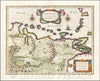 Historic Map - Venezuela cum parte Australi Novae Andalusiae, 1640, Willem Janszoon Blaeu - Vintage Wall Art