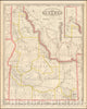 Historic Map - Railroad and County Map of Idaho, 1882, George F. Cram - Vintage Wall Art