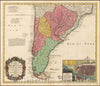 Historic Map - Typus Geographicus Chili, Paraguay Freti Magellanici ex PPbg Alfonso d'Ovalle & Nicol. / Southern portion of South America, Santiago, Chile, 1733 - Vintage Wall Art