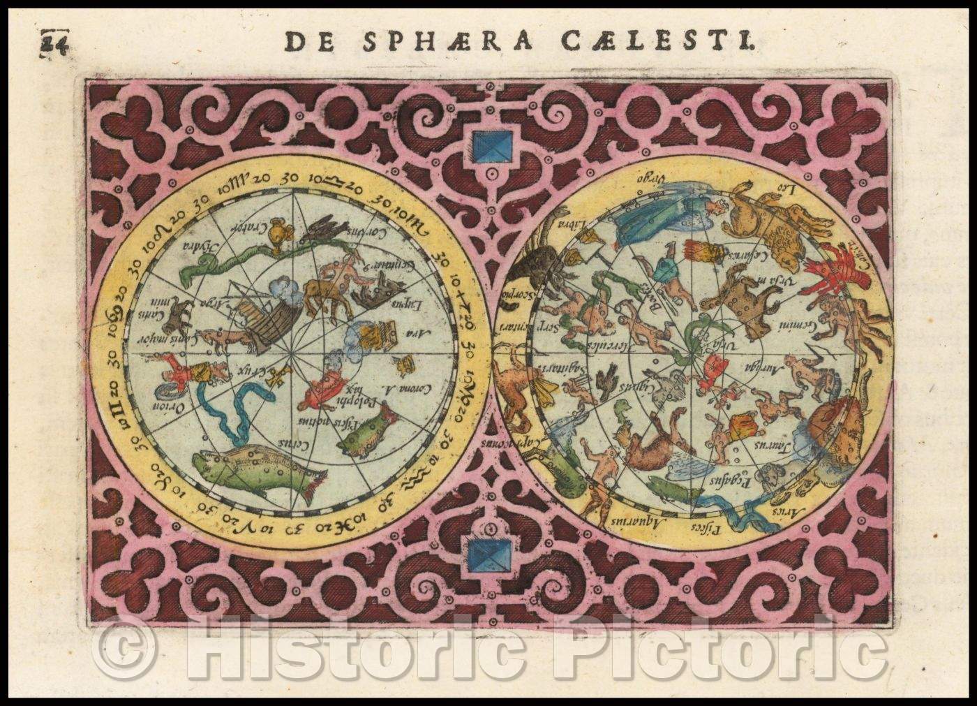 Historic Map - De Sphaera Caelesti, 1592, Jodocus Hondius - Vintage Wall Art