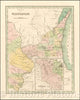 Historic Map - Iowa and Wisconsin, 1838, Thomas Gamaliel Bradford - Vintage Wall Art