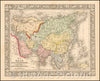 Historic Map - Map of Asia Showing its Gt. Political Divisions and.Routes of Trade between London & India, China, Japan, 1865, Samuel Augustus Mitchell Jr. v1