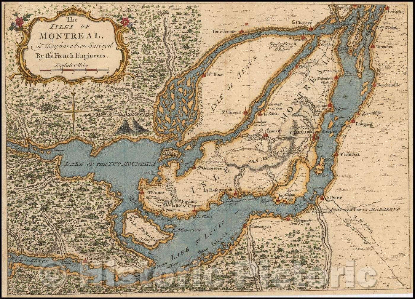 Historic Map - The Isles of Montreal as they have been Survey'd, 1761, London Magazine v2