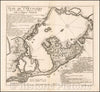 Historic Map - Nouveau Plan de Cartagene Avec les Dernieres Attaques des Forts Par L'Amiral Vernon/German Plan of the siege of Cartagena, 1741 - Vintage Wall Art