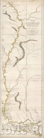 Historic Map - Course of the River Mississipi, from the Balise to Fort Chartres; Taken on an Expedition to the Illinois, in the latter end of the Year 1765, 1775 v3