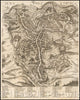 Historic Map - Sena Urbs Etruvriae/Birdseye View of Siena, published in Augsburg, 1625, Johann Heinrich von Pflaumern - Vintage Wall Art