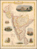 Historic Map - Southern India, 1851, John Tallis v1