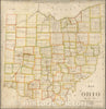 Historic Map - Map Of Ohio, 1825, John Kilbourne - Vintage Wall Art