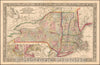 Historic Map - County Map of the States of New York, New Hampshire, Vermont, Massachusetts, Rhode Id. And Connecticutt, 1865, Samuel Augustus Mitchell Jr. v1