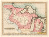 Historic Map - Michigan, 1823, Fielding Lucas Jr. - Vintage Wall Art