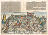 Historic Map - Destruccio Iherosolime, 1493, Hartmann Schedel - Vintage Wall Art