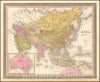 Historic Map - Asia [with large inset of Australia], 1850, Samuel Augustus Mitchell - Vintage Wall Art