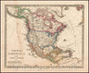 Historic Map - Nord-America und West-Indien/German School Atlas Map of the North America, 1856, Adolf Stieler - Vintage Wall Art