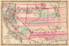 Historic Map - Johnson's California, Territories of New Mexico and Utah, 1862, Benjamin P Ward v1