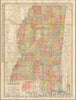 Historic Map - Mississippi, 1904, Rand McNally & Company - Vintage Wall Art