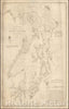 Historic Map - Puget Sound Washington Territory George Davidson, 1867, United States Coast Survey - Vintage Wall Art