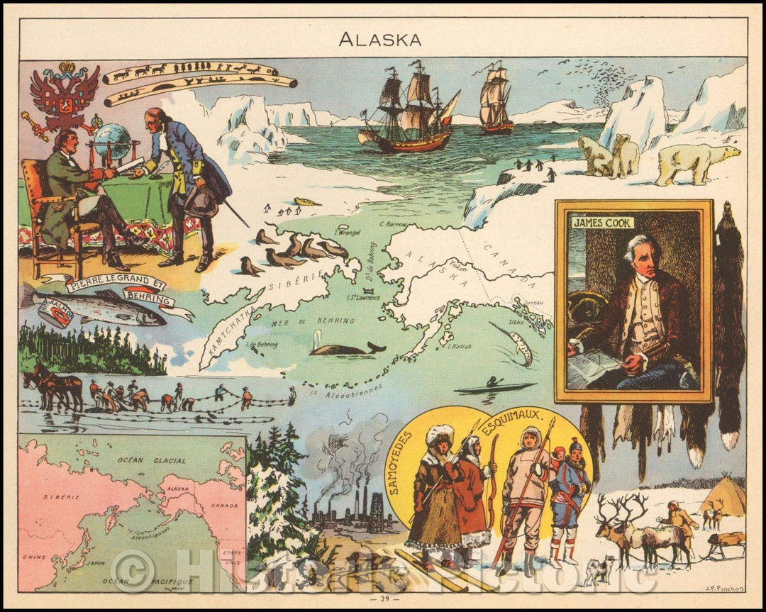 Historic Map - Alaska, 1950, Joseph Porphyre Pinchon v1