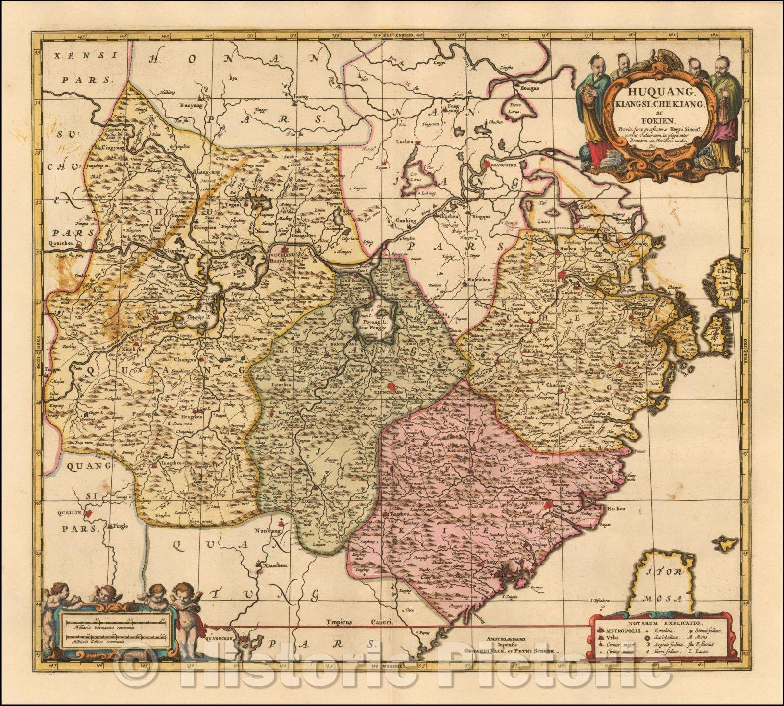 Historic Map - Huquang, Kiangsi, Che Kiang, ac Fokien, Provin: sivae P ...